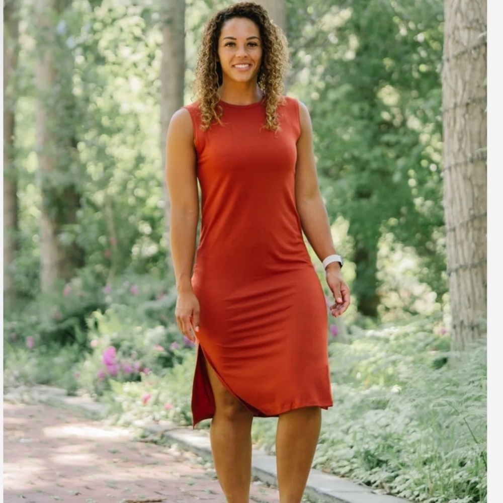 ZYIA Rust Midi Dress